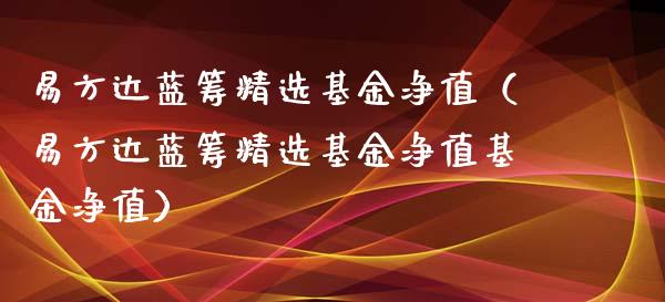 易方达蓝筹精选基金净值（易方达蓝筹精选基金净值基金净值）_https://www.qdlswl.com_理财_第1张
