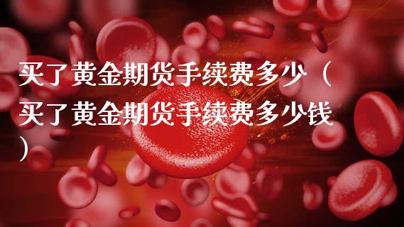 买了黄金期货手续费多少（买了黄金期货手续费多少钱）_https://www.qdlswl.com_股指_第1张