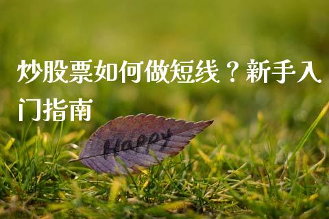 炒股票如何做短线？新手入门指南_https://www.qdlswl.com_直播_第1张