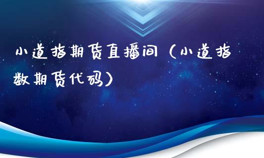 小道指期货直播间（小道指数期货代码）_https://www.qdlswl.com_直播_第1张