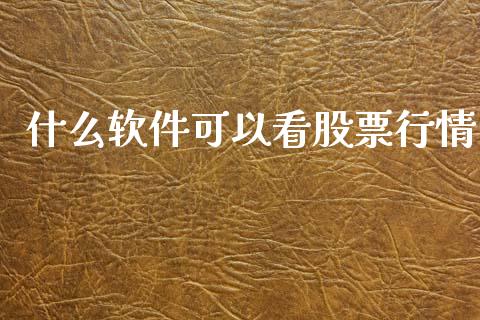 什么软件可以看股票行情_https://www.qdlswl.com_外盘_第1张
