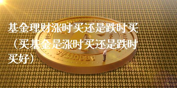 基金理财涨时买还是跌时买（买基金是涨时买还是跌时买好）_https://www.qdlswl.com_理财_第1张