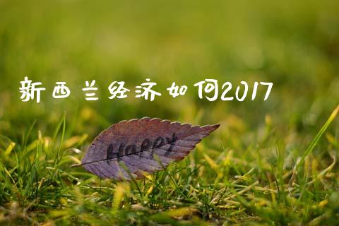 新西兰经济如何2017_https://www.qdlswl.com_基金_第1张