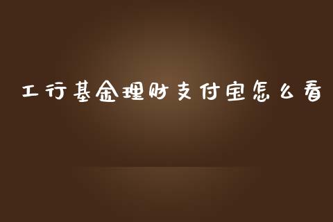 工行基金理财支付宝怎么看_https://www.qdlswl.com_理财_第1张