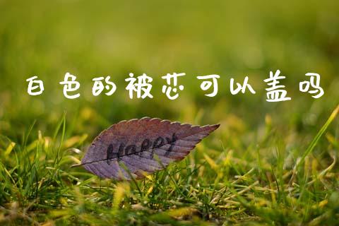 白色的被芯可以盖吗_https://www.qdlswl.com_股指_第1张