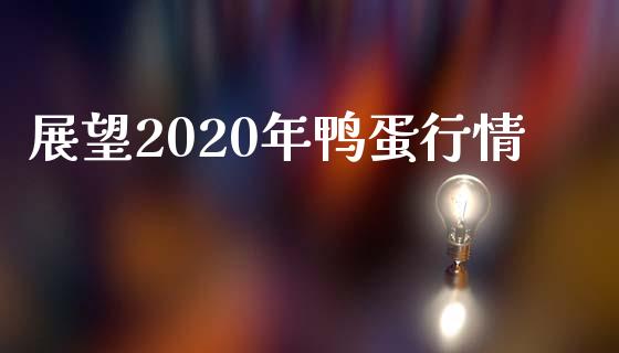 展望2020年鸭蛋行情_https://www.qdlswl.com_股指_第1张