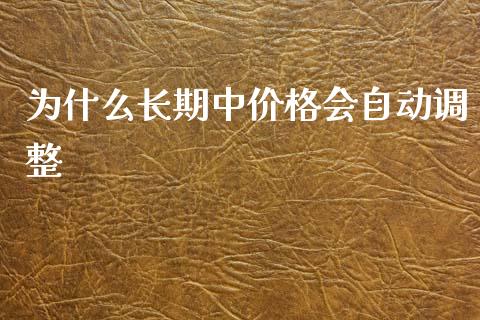 为什么长期中价格会自动调整_https://www.qdlswl.com_期货_第1张