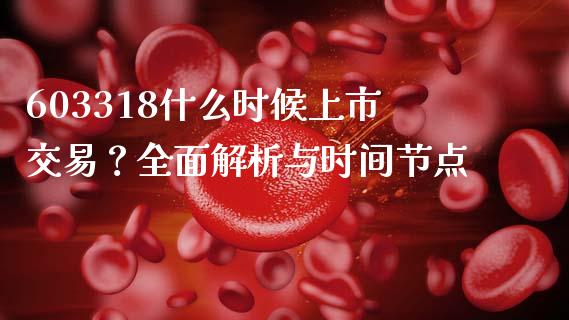 603318什么时候上市交易？全面解析与时间节点_https://www.qdlswl.com_期货_第1张