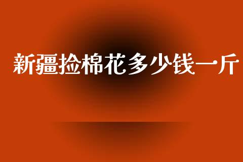 新疆捡棉花多少钱一斤_https://www.qdlswl.com_期货_第1张