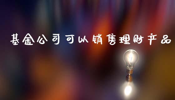基金公司可以销售理财产品_https://www.qdlswl.com_理财_第1张