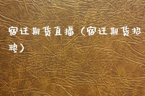 宿迁期货直播（宿迁期货招聘）_https://www.qdlswl.com_直播_第1张
