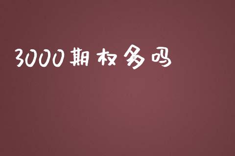 3000期权多吗_https://www.qdlswl.com_理财_第1张
