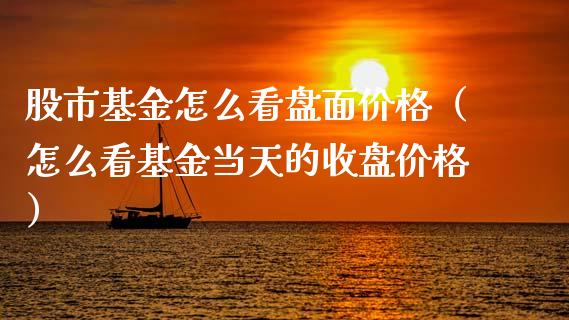 股市基金怎么看盘面价格（怎么看基金当天的收盘价格）_https://www.qdlswl.com_理财_第1张