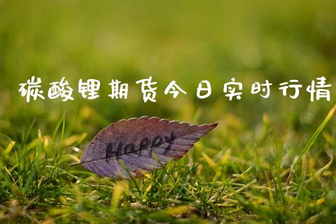 碳酸锂期货今日实时行情_https://www.qdlswl.com_股指_第1张