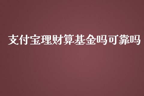 支付宝理财算基金吗可靠吗_https://www.qdlswl.com_理财_第1张