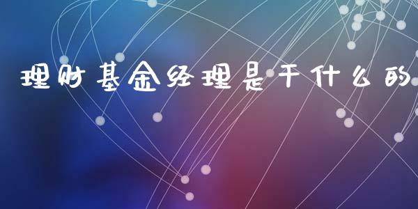 理财基金经理是干什么的_https://www.qdlswl.com_基金_第1张