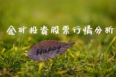 金矿投资股票行情分析_https://www.qdlswl.com_外盘_第1张