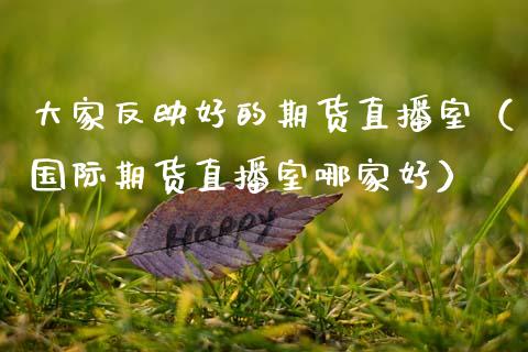 大家反映好的期货直播室（国际期货直播室哪家好）_https://www.qdlswl.com_直播_第1张