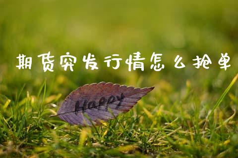 期货突发行情怎么抢单_https://www.qdlswl.com_股指_第1张