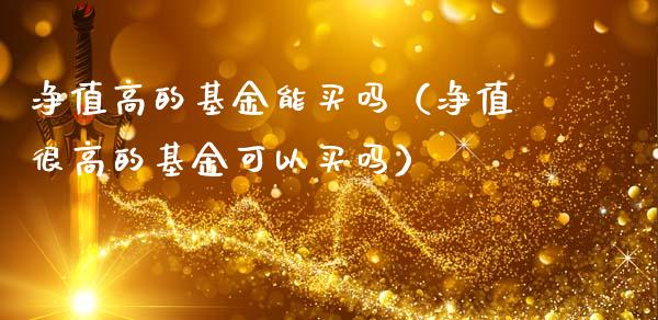 净值高的基金能买吗（净值很高的基金可以买吗）_https://www.qdlswl.com_基金_第1张