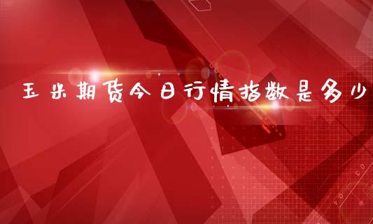 玉米期货今日行情指数是多少_https://www.qdlswl.com_直播_第1张