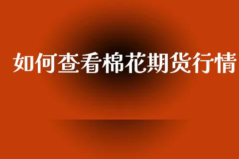 如何查看棉花期货行情_https://www.qdlswl.com_直播_第1张