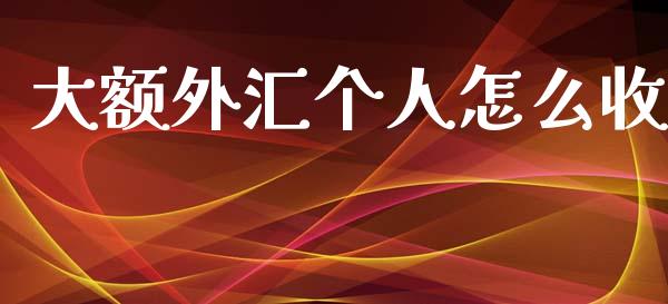 大额外汇个人怎么收_https://www.qdlswl.com_直播_第1张
