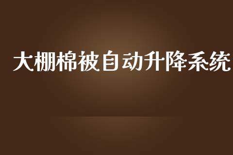 大棚棉被自动升降系统_https://www.qdlswl.com_股指_第1张