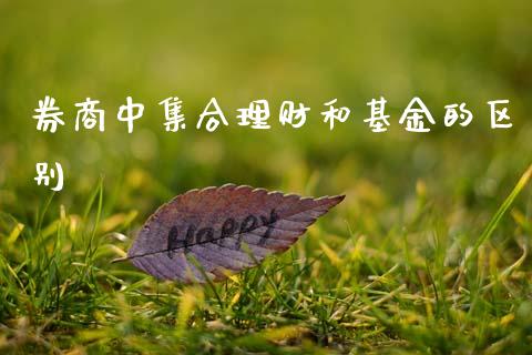 券商中集合理财和基金的区别_https://www.qdlswl.com_基金_第1张