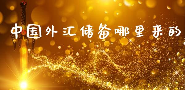 中国外汇储备哪里来的_https://www.qdlswl.com_期货_第1张