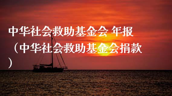 中华社会救助基金会 年报（中华社会救助基金会捐款）_https://www.qdlswl.com_基金_第1张