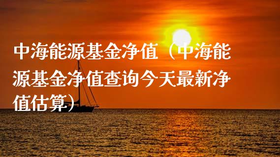 中海能源基金净值（中海能源基金净值查询今天最新净值估算）_https://www.qdlswl.com_基金_第1张