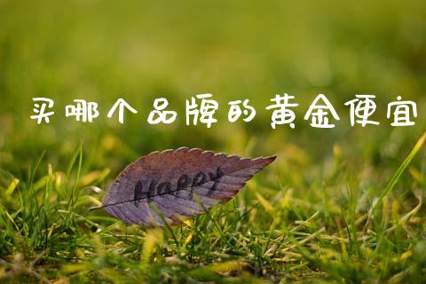 买哪个品牌的黄金便宜_https://www.qdlswl.com_理财_第1张