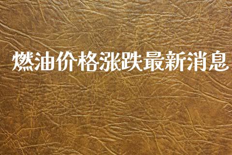 燃油价格涨跌最新消息_https://www.qdlswl.com_直播_第1张