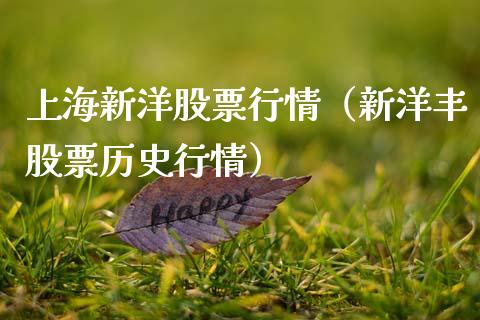 上海新洋股票行情（新洋丰股票历史行情）_https://www.qdlswl.com_外盘_第1张