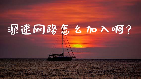 深速网路怎么加入啊？_https://www.qdlswl.com_基金_第1张