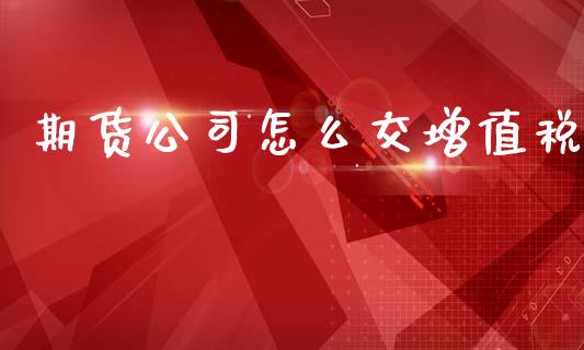 期货公司怎么交增值税_https://www.qdlswl.com_直播_第1张