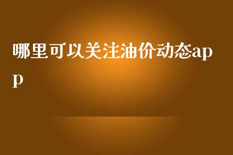 哪里可以关注油价动态app_https://www.qdlswl.com_直播_第1张