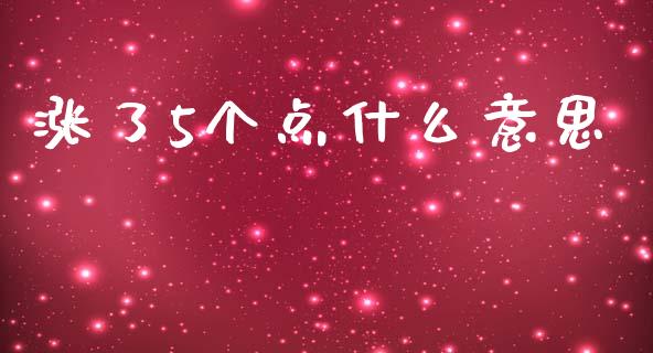涨了5个点什么意思_https://www.qdlswl.com_理财_第1张