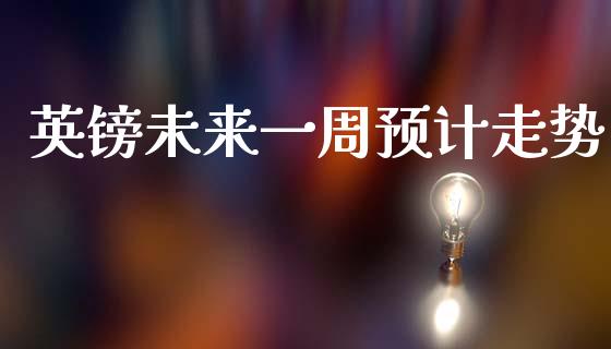 英镑未来一周预计走势_https://www.qdlswl.com_股指_第1张