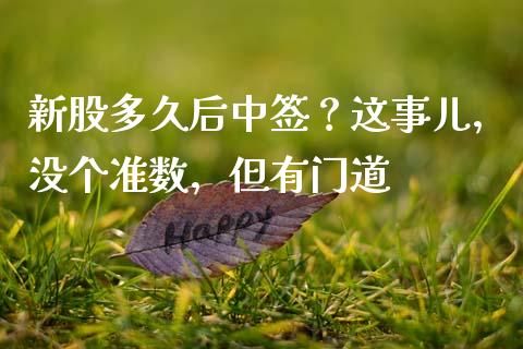新股多久后中签？这事儿，没个准数，但有门道_https://www.qdlswl.com_内盘_第1张
