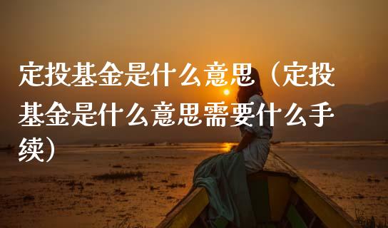 定投基金是什么意思（定投基金是什么意思需要什么手续）_https://www.qdlswl.com_基金_第1张