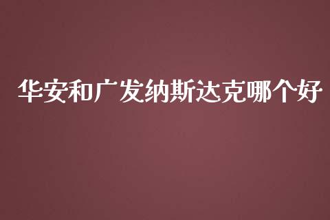 华安和广发纳斯达克哪个好_https://www.qdlswl.com_股指_第1张