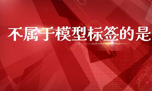 不属于模型标签的是_https://www.qdlswl.com_期货_第1张