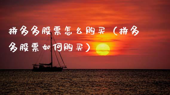 拼多多股票怎么购买（拼多多股票如何购买）_https://www.qdlswl.com_股票_第1张