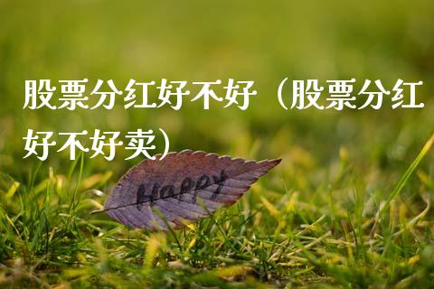 股票分红好不好（股票分红好不好卖）_https://www.qdlswl.com_外盘_第1张