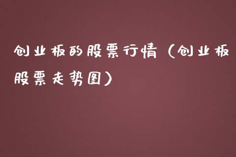 创业板的股票行情（创业板股票走势图）_https://www.qdlswl.com_内盘_第1张