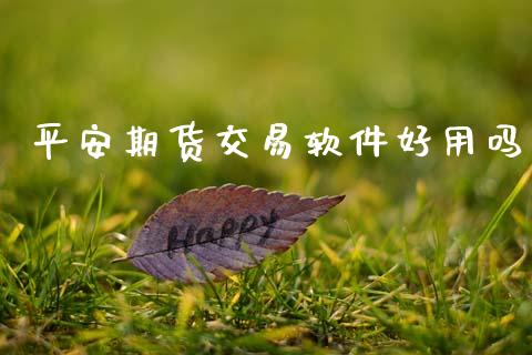 平安期货交易软件好用吗_https://www.qdlswl.com_股票_第1张
