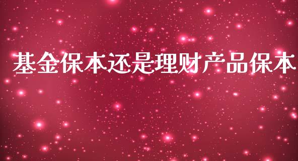 基金保本还是理财产品保本_https://www.qdlswl.com_基金_第1张