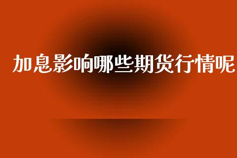 加息影响哪些期货行情呢_https://www.qdlswl.com_股指_第1张